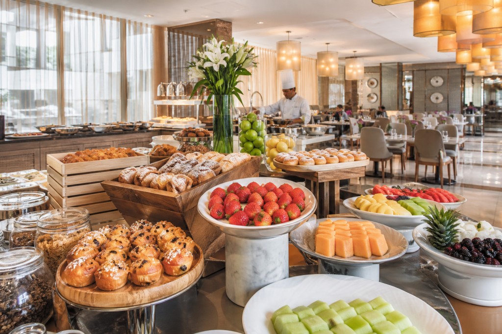 Friday hotel brunch buffet spread in Doha Qatar
